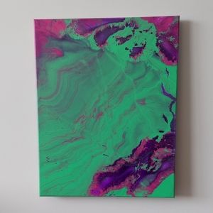 Going Green Collection 2022 "A" Original Paint Pour Painting